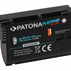 Alternative view of Meilleure affaire ❤️ Patona Batterie Pour Appareils Photo Numérique Platinum Für Nikon EN-EL15b - Accus ⋅ Chargeurs ⭐