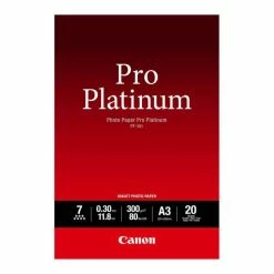 Meilleure vente ✨ Canon Papier Photo A3 300 G/m² 20 Pièce/s - Accessoires Divers 🤩