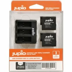 Offres ❤️ Jupio Batterie Pour Caméra Vidéo Value 2x GoPro + Triple Engin - Accus ⋅ Chargeurs 🎁