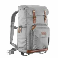 Remise 😍 Mantona Sac à Dos Photo Luis Retro, Grau - Sacoches 🥰