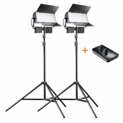 De gros 😍 Walimex Pro Lumière Continue Pro LED Sirius 160 Bi Color 65W Set - Flashes ⋅ Lampes 🎁