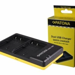 Promo 😀 Patona Chargeur Dual Sony FH50/FV70 - Accus ⋅ Chargeurs 🥰