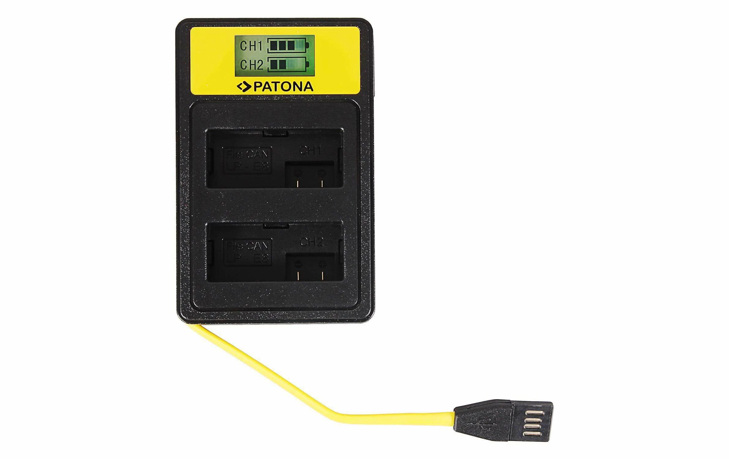 Vente flash ✔️ Patona Chargeur Smart Dual LCD USB Canon LP-E8 - Accus ⋅ Chargeurs 🥰 1 Vente flash ✔️ Patona Chargeur Smart Dual LCD USB Canon LP-E8 - Accus ⋅ Chargeurs 🥰