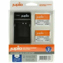 Sortie 💯 Jupio Batterie Pour Caméra Vidéo Value Pack 2x Li-90B + Chargeur - Accus ⋅ Chargeurs 🎁