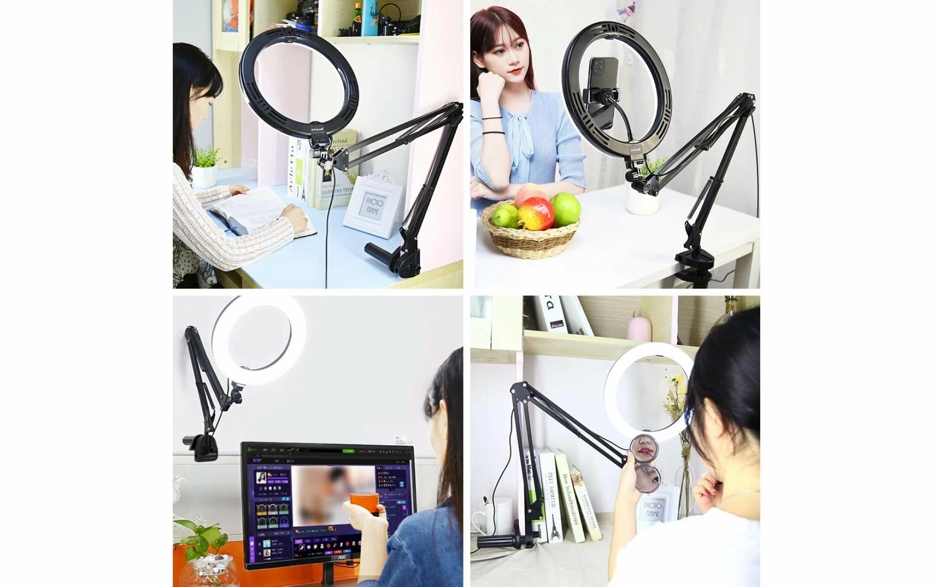 Remise ✨ Puluz Lampe Annulaire De Bureau 26 Cm - Flashes ⋅ Lampes ❤️ 2 Remise ✨ Puluz Lampe Annulaire De Bureau 26 Cm - Flashes ⋅ Lampes ❤️ – Image 2