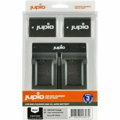 Grosses soldes 🤩 Jupio Batterie Pour Caméra Vidéo Value 2x NP-FW50 + Dual Engin - Accus ⋅ Chargeurs ❤️