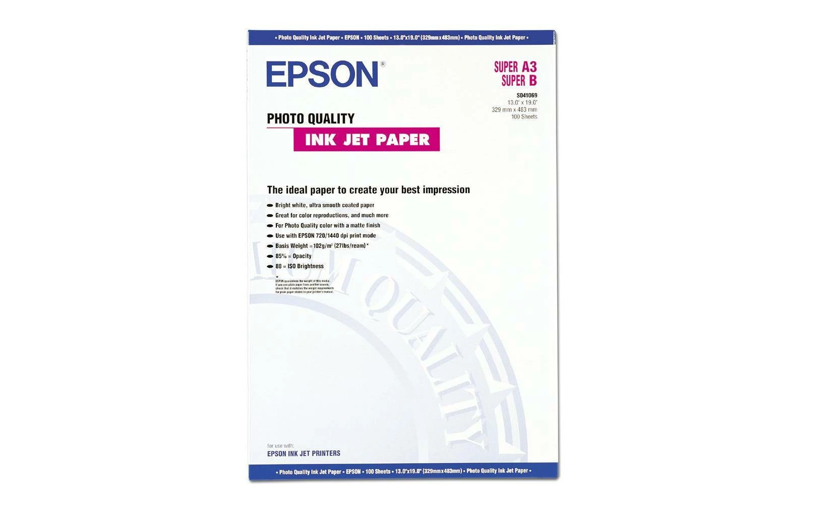 Offres 🎉 Epson Papier Pour Imprimante A3 Blanc 100 Pièce/s - Accessoires Divers 🌟 1 Offres 🎉 Epson Papier Pour Imprimante A3 Blanc 100 Pièce/s - Accessoires Divers 🌟