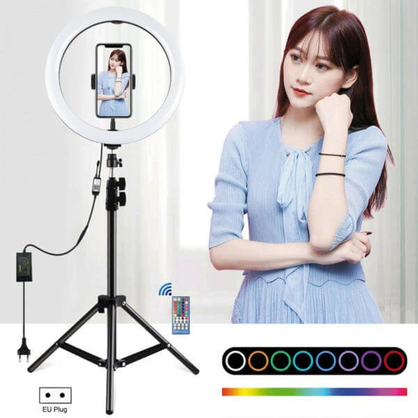 Meilleure affaire ⌛ Puluz PKT3050EU Selfie Lumière Annulaire 26cm - Flashes ⋅ Lampes 🤩 2 Meilleure affaire ⌛ Puluz PKT3050EU Selfie Lumière Annulaire 26cm - Flashes ⋅ Lampes 🤩 – Image 2